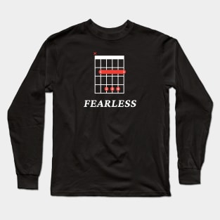 B Fearless B Guitar Chord Tab Dark Theme Long Sleeve T-Shirt